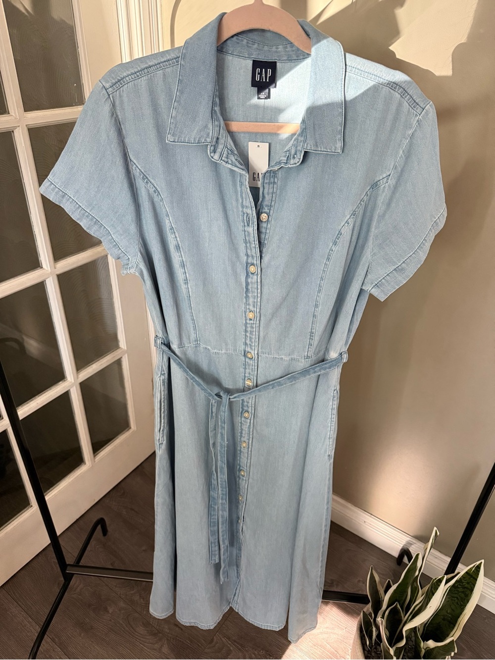 NWT Gap Denim Dress (L) - Picture 2 of 5